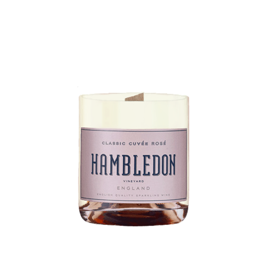 Hambledon Vineyard Scented Bottle Candle- Pink Champagne
